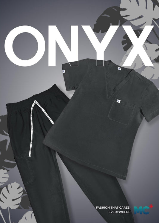 FlexMove Onyx V-Neck Tops - Comfortable Durable Material Scrub Suit for Women