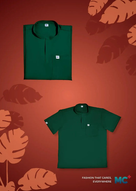 FlexMove Jade Luxe Mandarin Tops Comfortable Durable Material Scrub Suit for Women Ideal for Work Environments Reliability and Longevity