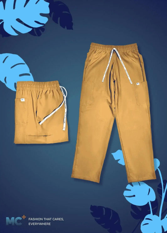 FlexMove Sandstone Straight Cut Bottom Comfortable Durable Material Scrub Suit for Men