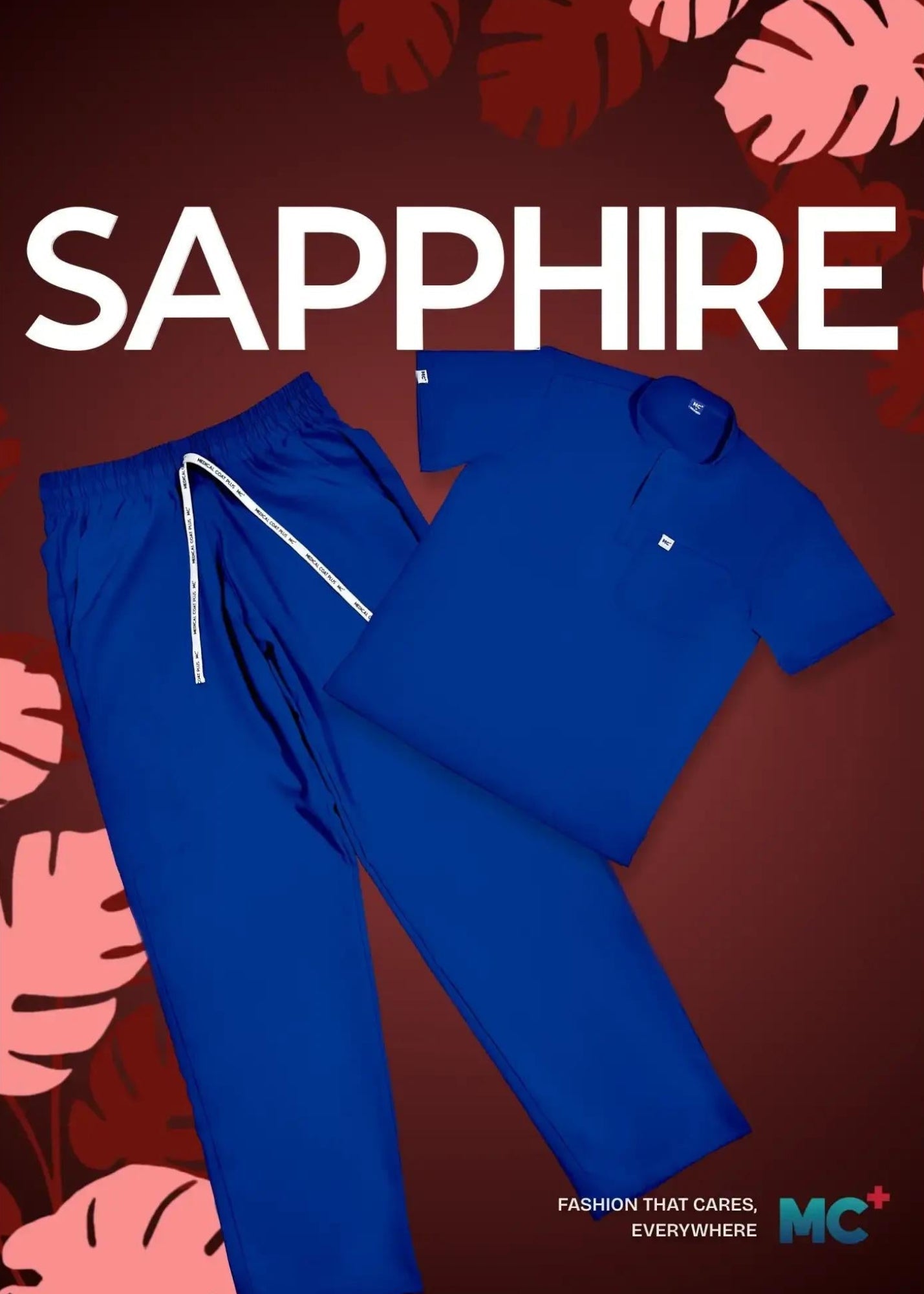 FlexMove Sapphire Straight Cut Bottom Comfortable Durable Material Scrub Suit for Men