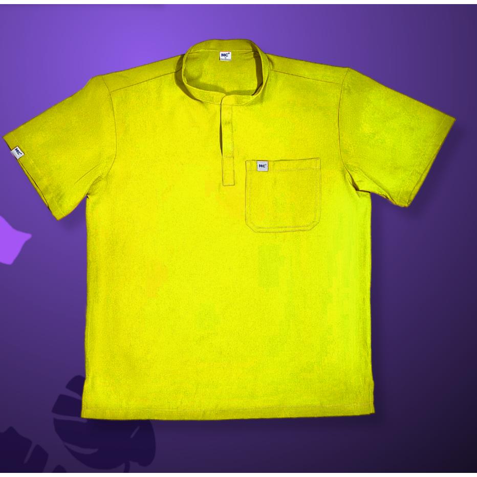 FlexMove Dayglow Mandarin Tops Comfortable Durable Material Scrub Suit for Women Ideal for Work Environments Reliability and Longevity