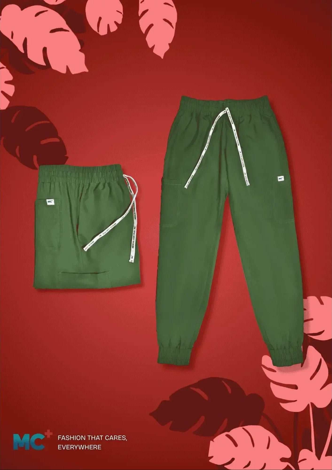 FlexMove Combat Green Jogger Bottom Comfortable Durable Material Scrub Suit for Men