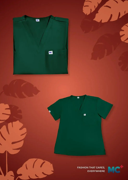 FlexMove Jade Luxe V-Neck Tops - Comfortable Durable Material Scrub Suit for Women