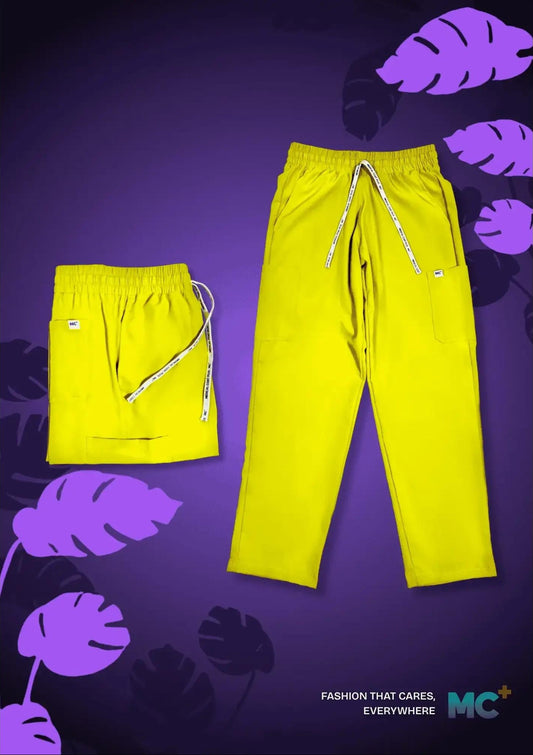 FlexMove Dayglow Straight Cut Bottom Comfortable Durable Material Scrub Suit for Men