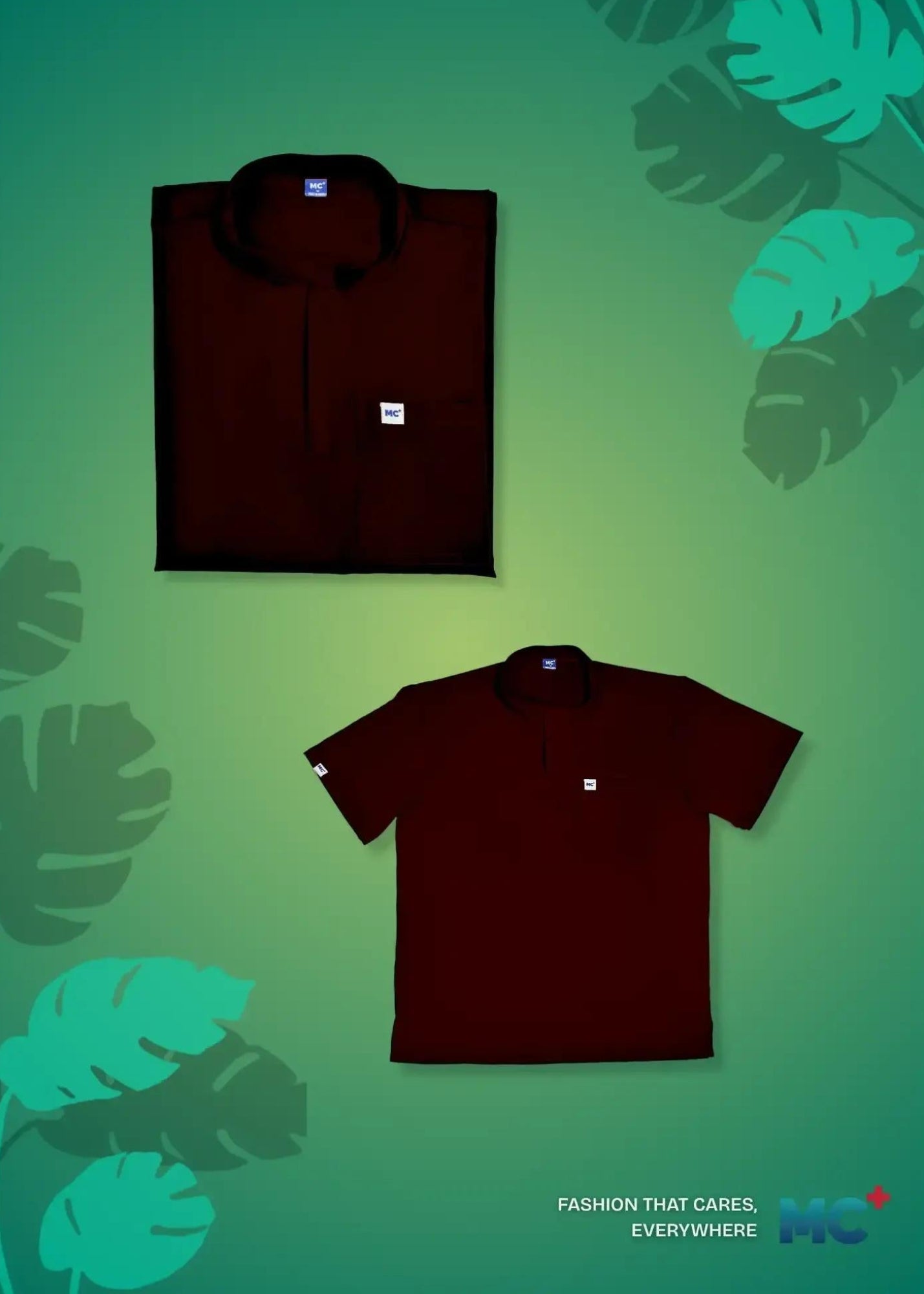 FlexMove Wine Red Mandarin Tops - Comfortable Durable Material Scrub Suit for Men, Ideal for Work Environments, Reliability and Longevity