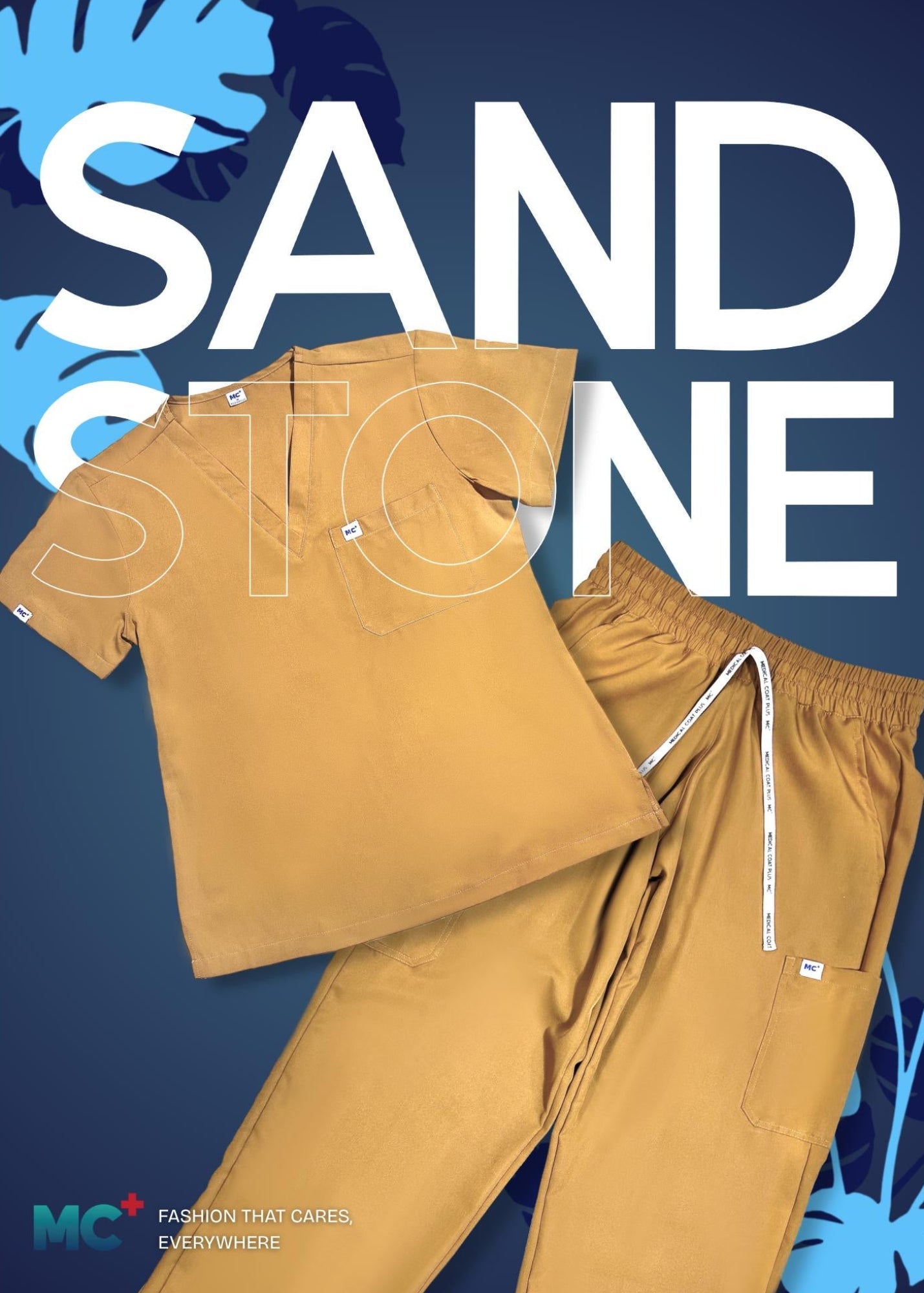 FlexMove Sandstone V-Neck Tops - Comfortable Durable Material Scrub Suit for Women