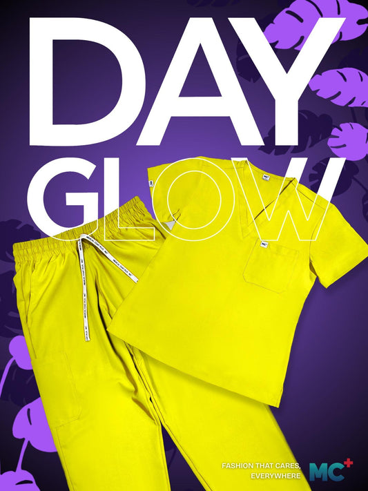 FlexMove Dayglow V-Neck Tops - Comfortable Durable Material Scrub Suit for Women