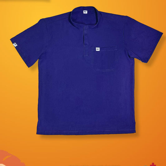 FlexMove Midnight Navy Mandarin Tops Comfortable Durable Material Scrub Suit for Women Ideal for Work Environments Reliability and Longevity