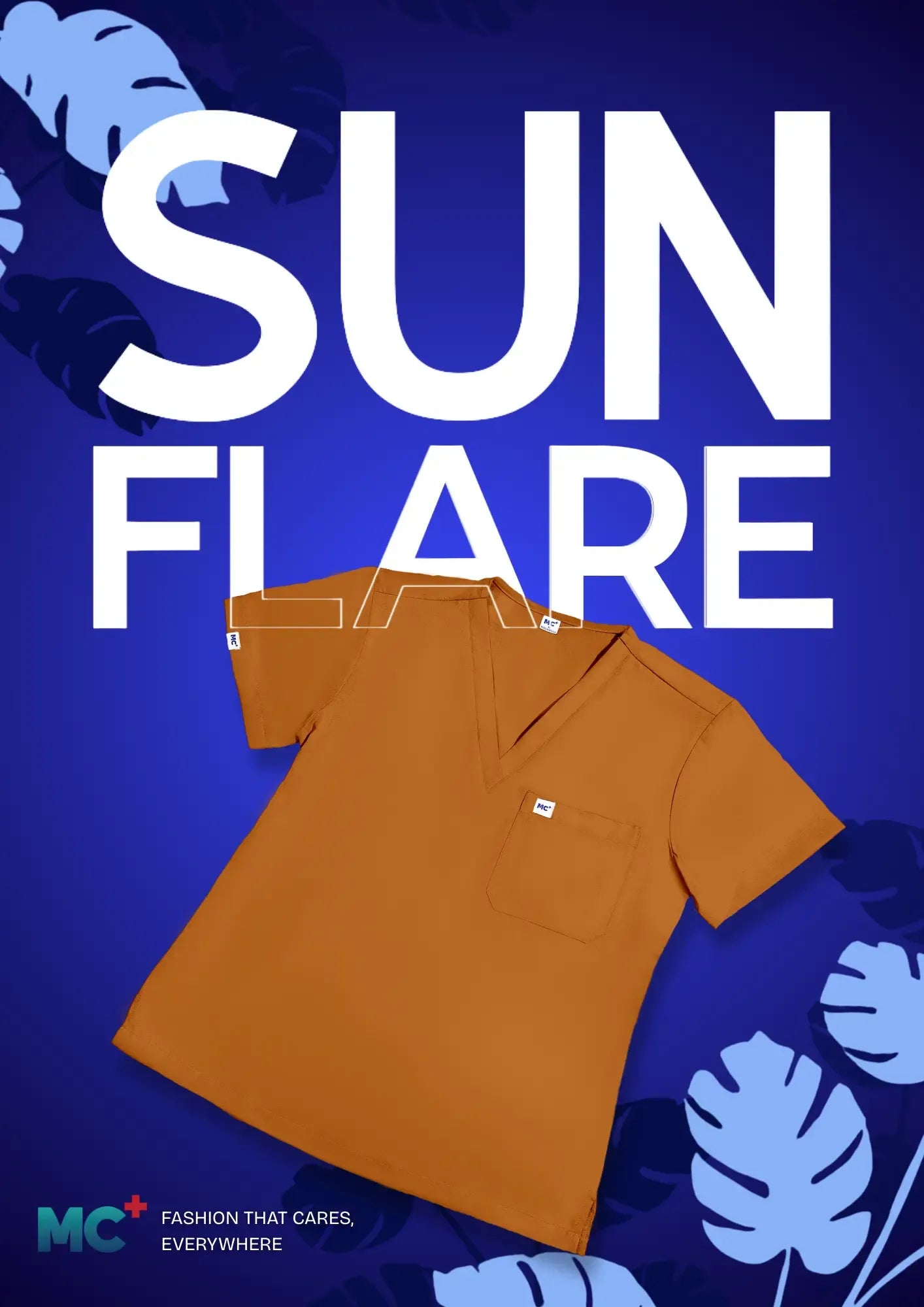 FlexMove Sunflare V-Neck Tops - Comfortable Durable Material Scrub Suit for Women