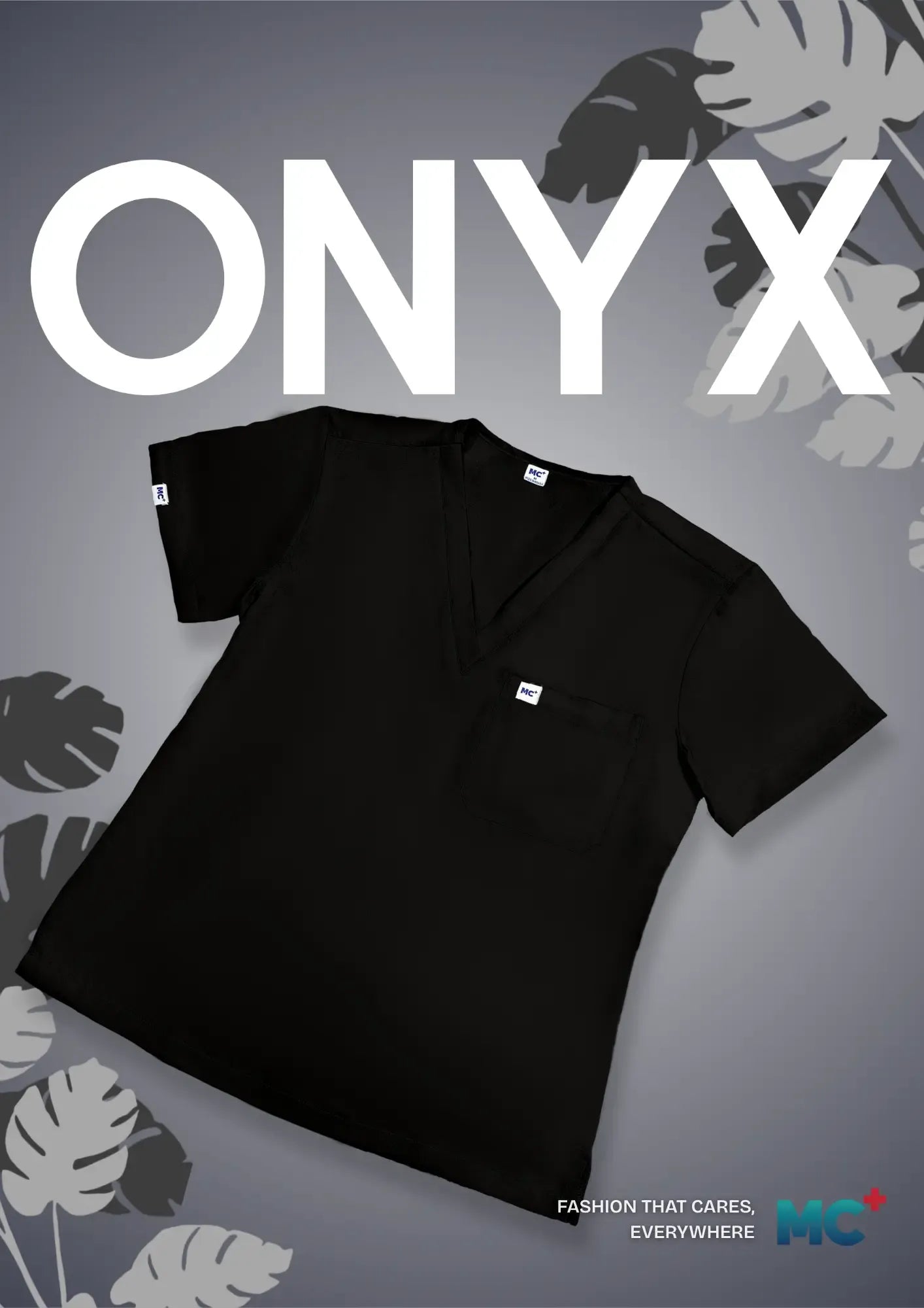 FlexMove Onyx V-Neck Tops - Comfortable Durable Material Scrub Suit for Women
