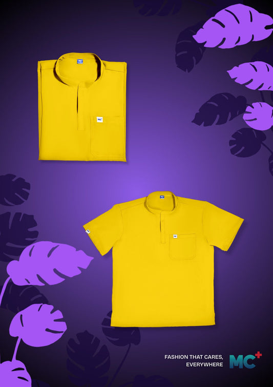 FlexMove Dayglow Mandarin Tops - Scrub Suit for Men Workwear made with Durable Material