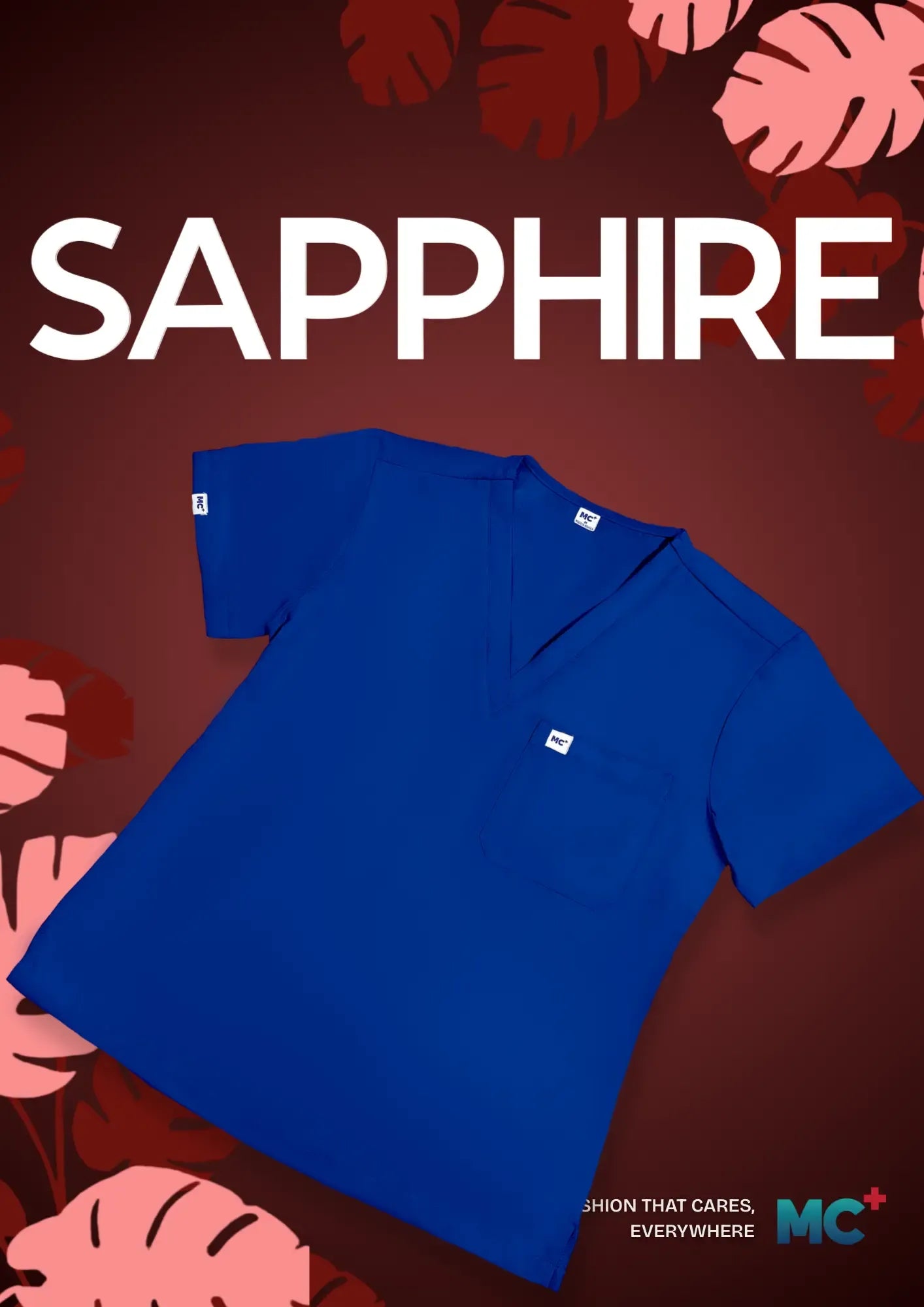 FlexMove Sapphire V-Neck Tops - Comfortable Durable Material Scrub Suit for Women