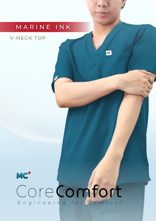 CoreComfort Marine Ink V-Neck for Men Suitable for Medical Environments