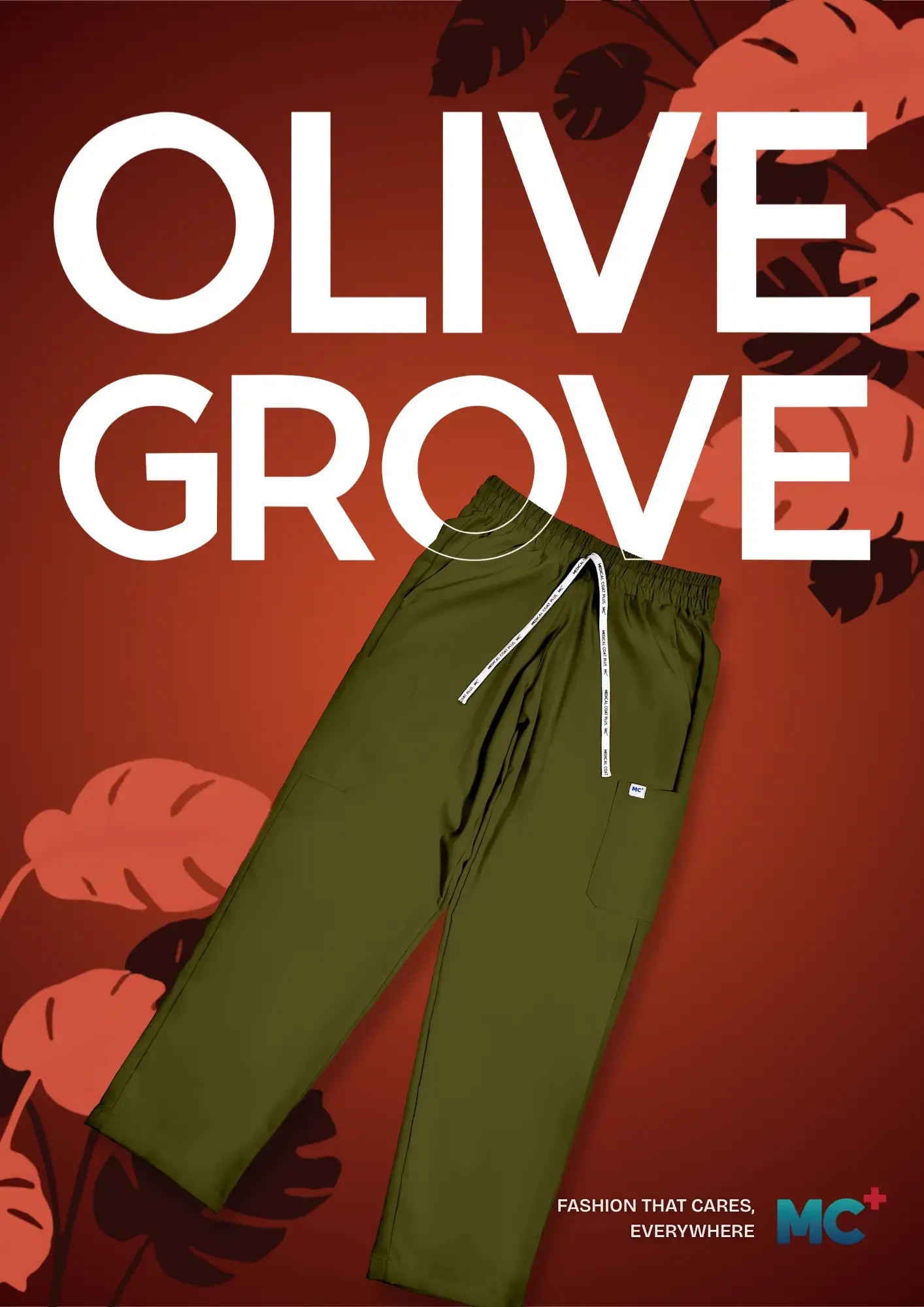 FlexMove Olive Grove Straight Cut Bottom Comfortable Durable Material Scrub Suit for Women