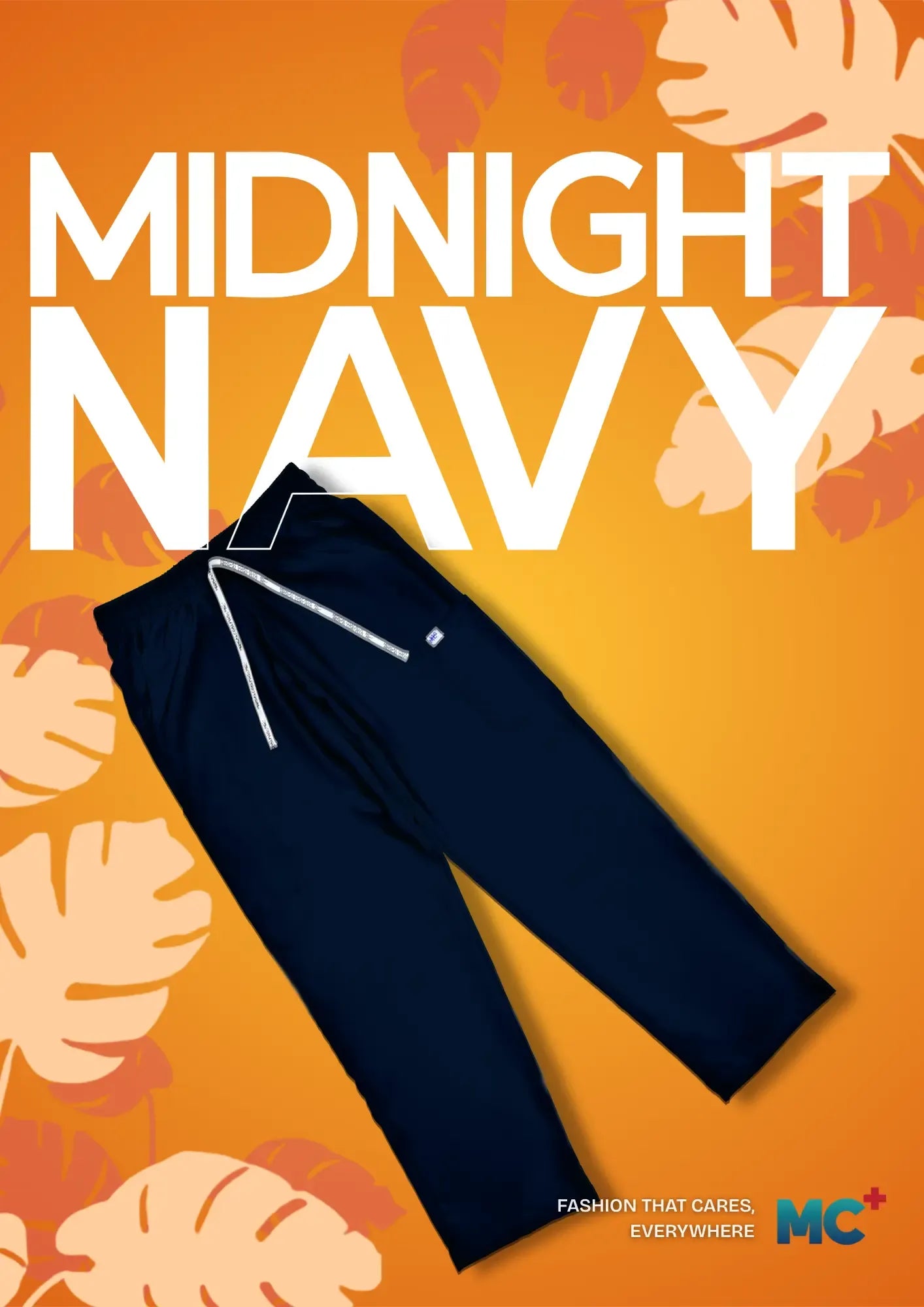 FlexMove Midnight Navy Straight Cut Bottom Comfortable Durable Material Scrub Suit for Women