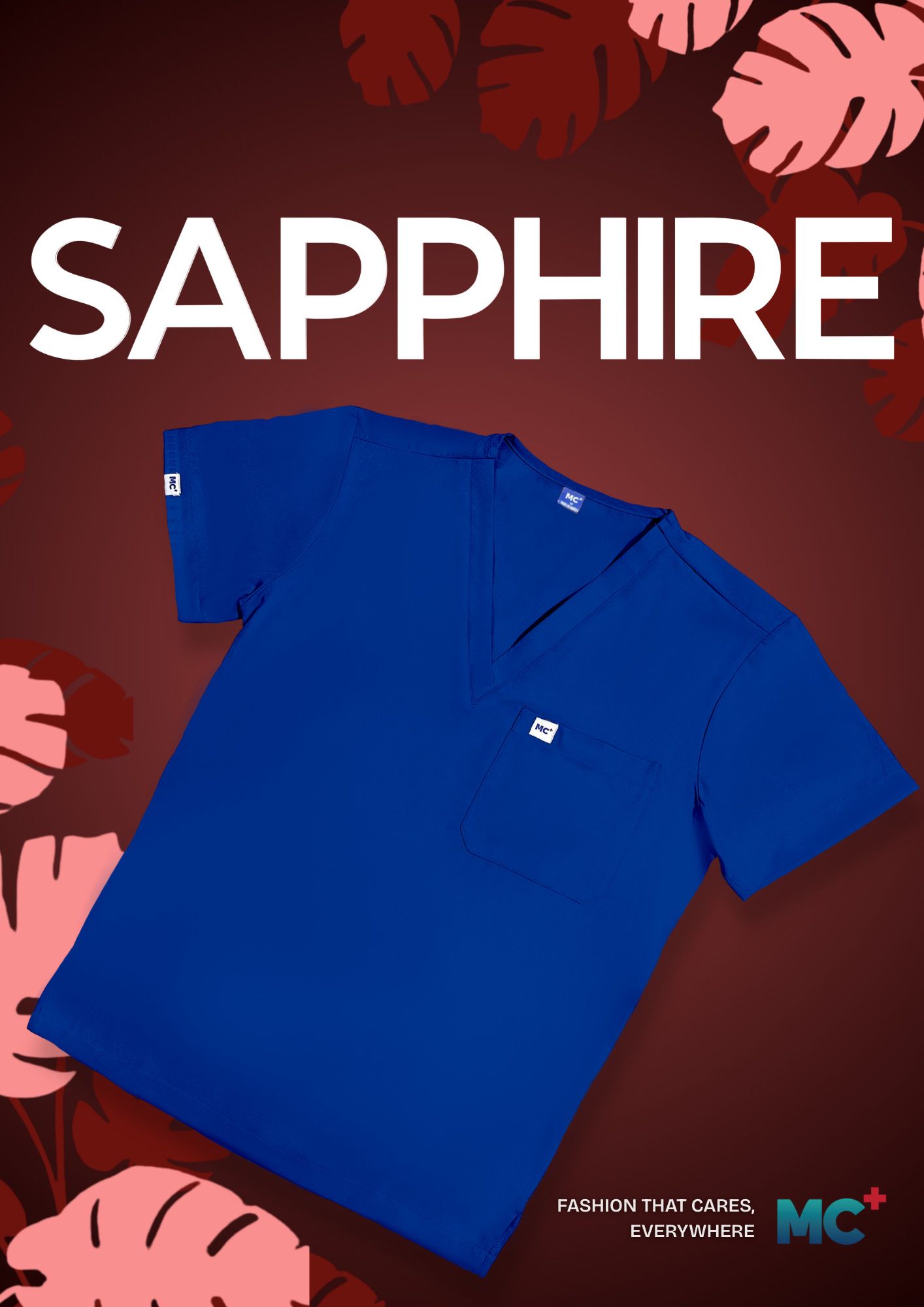 FlexMove Sapphire V-Neck Tops Comfortable Durable Material Scrub Suit for Men