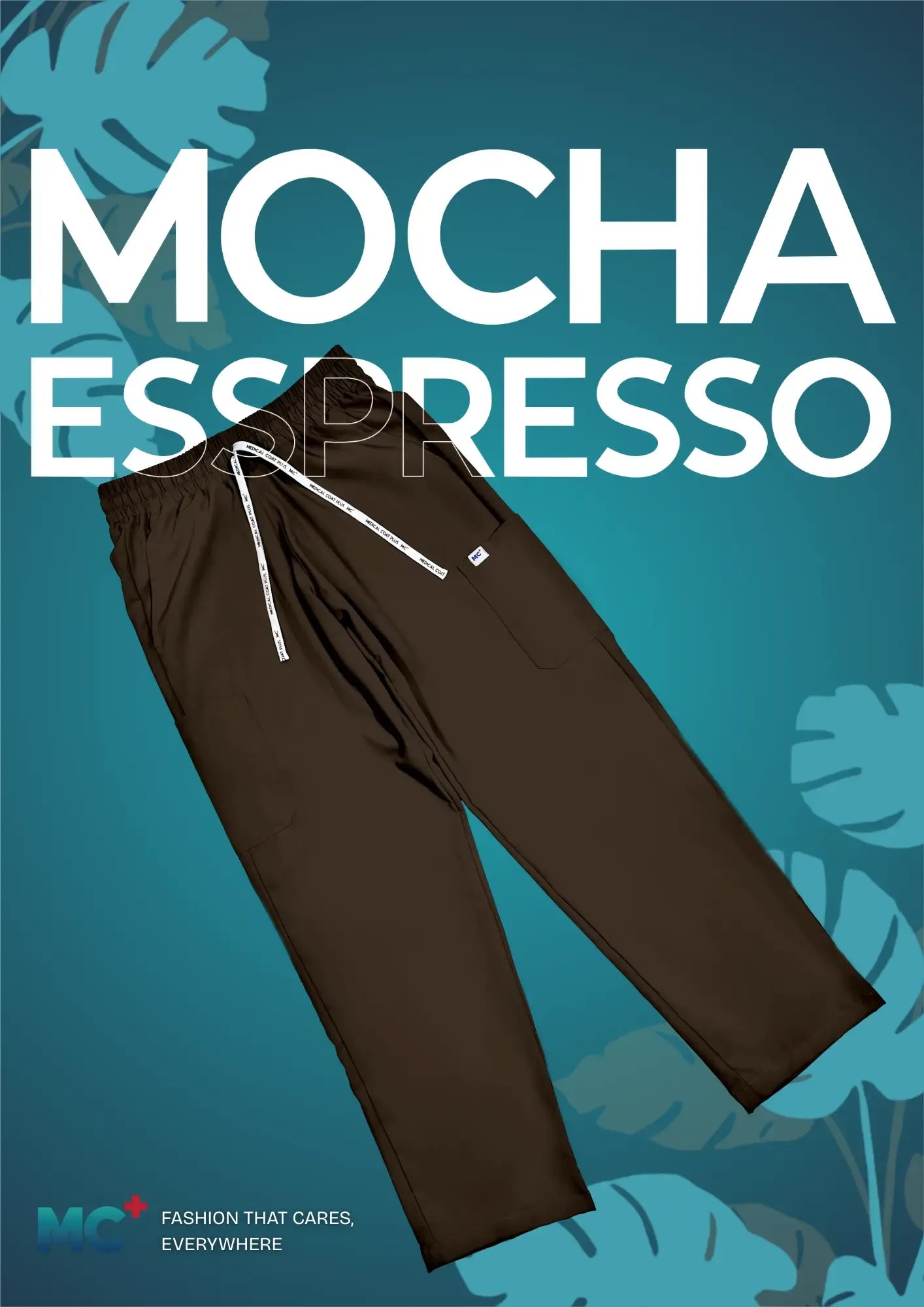 FlexMove Mocha Espresso Straight Cut Bottom Comfortable Durable Material Scrub Suit for Women