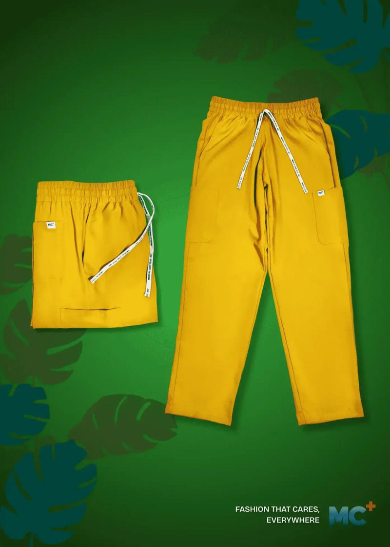 FlexMove Golden Honey Straight Cut Bottom Comfortable Durable Material Scrub Suit for Men