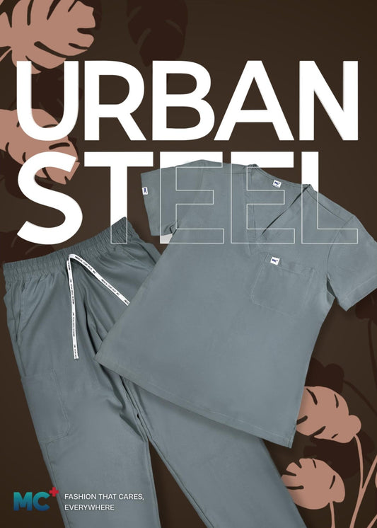 FlexMove Urban Steel V-Neck Tops - Comfortable Durable Material Scrub Suit for Women