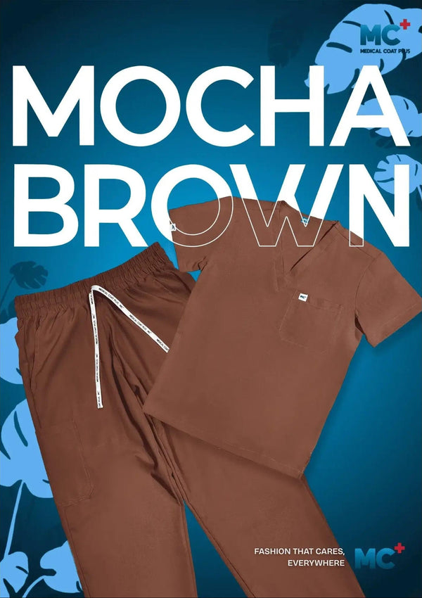 FlexMove Mocha Brown Jogger Bottom Comfortable Durable Material Scrub Suit for Men