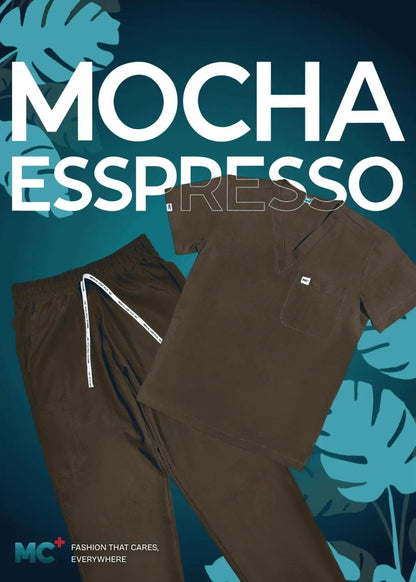 FlexMove Mocha Espresso Jogger Bottom Comfortable Durable Material Scrub Suit for Men