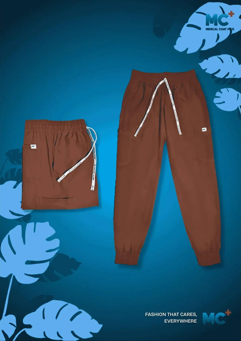 FlexMove Mocha Brown Jogger Bottom Comfortable Durable Material Scrub Suit for Men