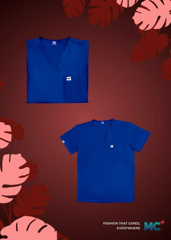 FlexMove Sapphire V-Neck Tops Comfortable Durable Material Scrub Suit for Men