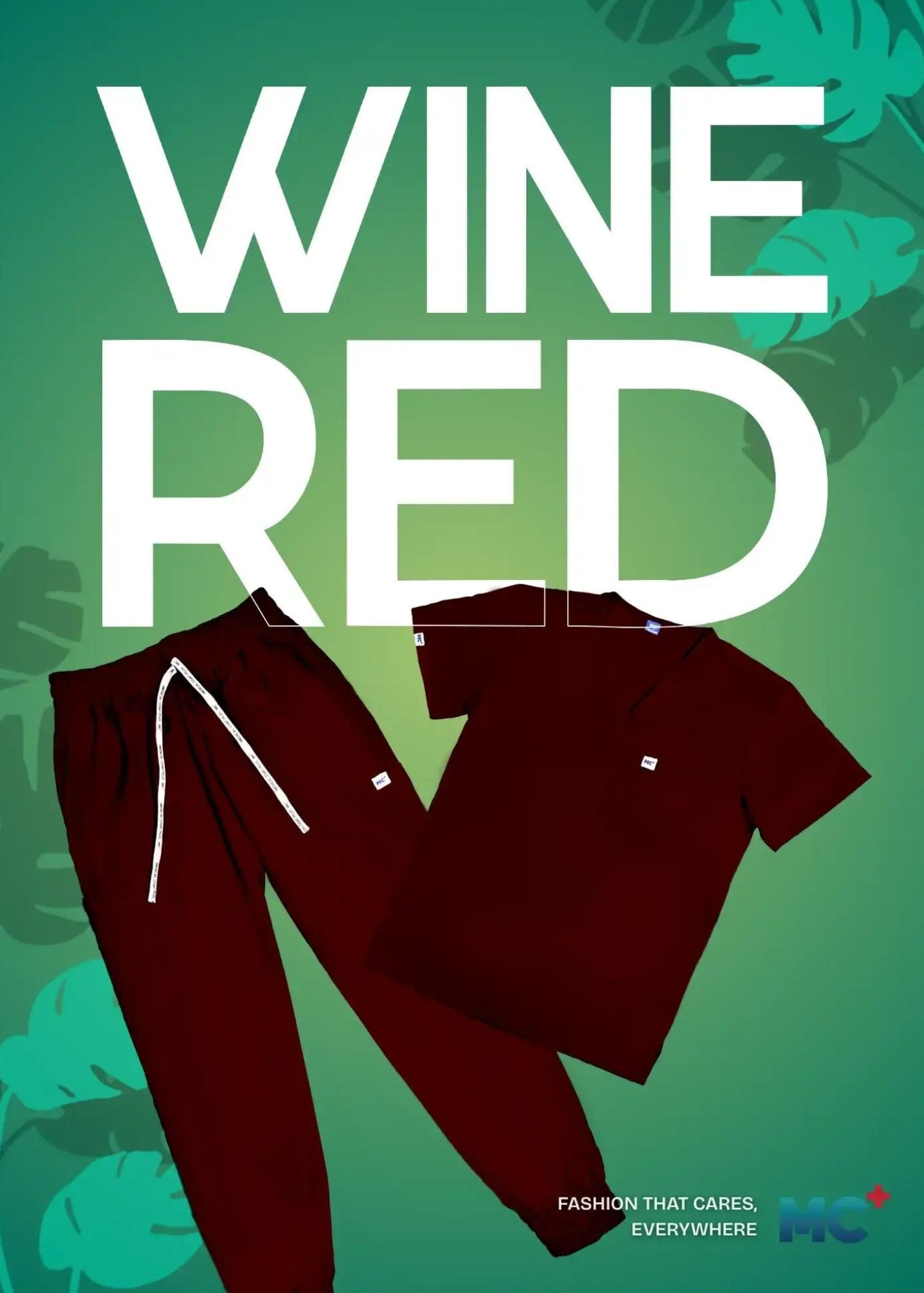 FlexMove Wine Red V-Neck Tops - Comfortable Durable Material Scrub Suit for Women