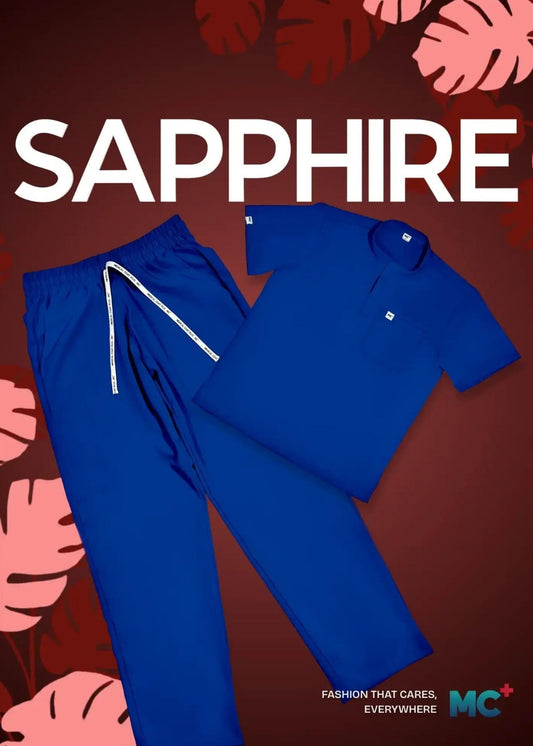 FlexMove Sapphire Mandarin Tops Comfortable Durable Material Scrub Suit for Women Ideal for Work Environments Reliability and Longevity