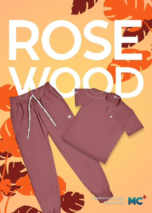 FlexMove Rosewood Mandarin Tops Comfortable Durable Material Scrub Suit for Women Ideal for Work Environments Reliability and Longevity