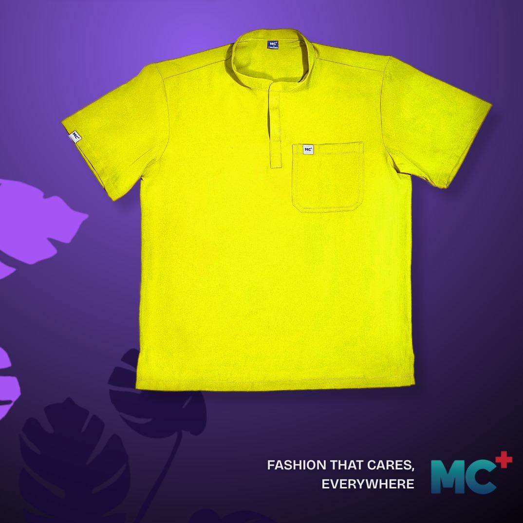 FlexMove Dayglow Mandarin Tops - Scrub Suit for Men Workwear made with Durable Material