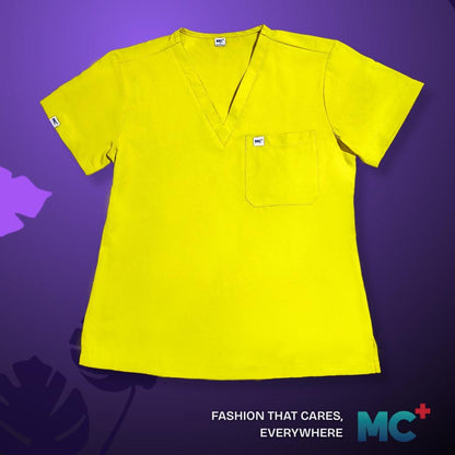FlexMove Dayglow V-Neck Tops - Comfortable Durable Material Scrub Suit for Women