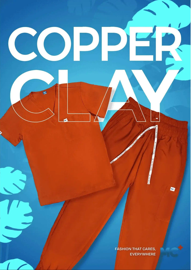 FlexMove Copper Clay Jogger Bottom Comfortable Durable Material Scrub Suit for Women