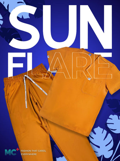 FlexMove Sunflare V-Neck Tops Comfortable Durable Material Scrub Suit for Men