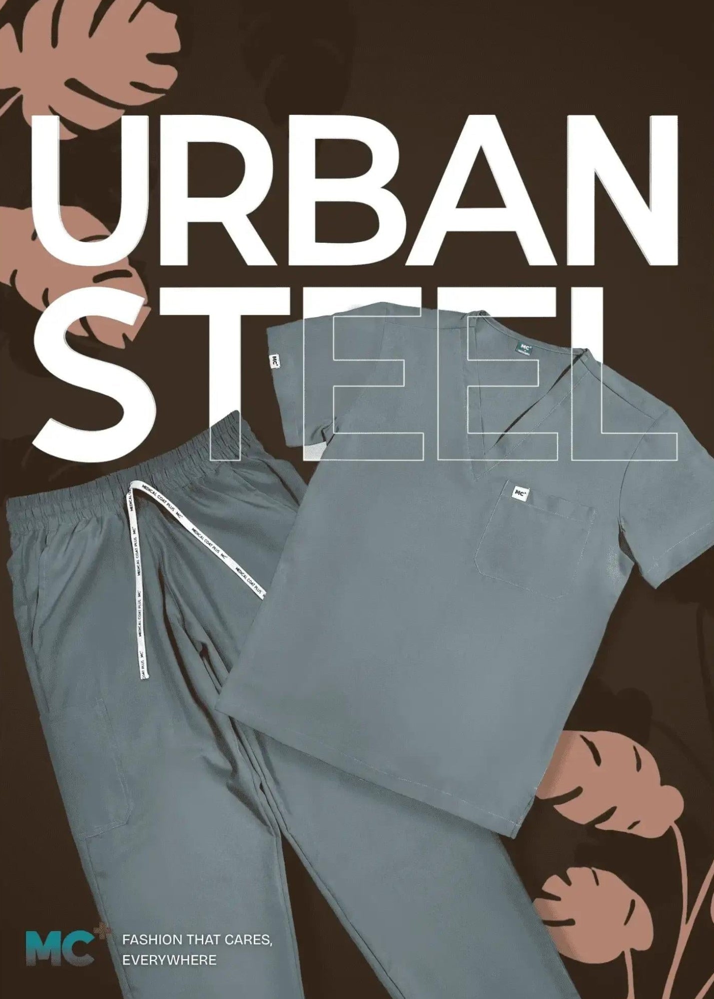 FlexMove Urban Steel Straight Cut Bottom Comfortable Durable Material Scrub Suit for Men