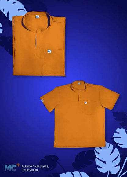 FlexMove Sunflare Mandarin Tops Comfortable Durable Material Scrub Suit for Women Ideal for Work Environments Reliability and Longevity