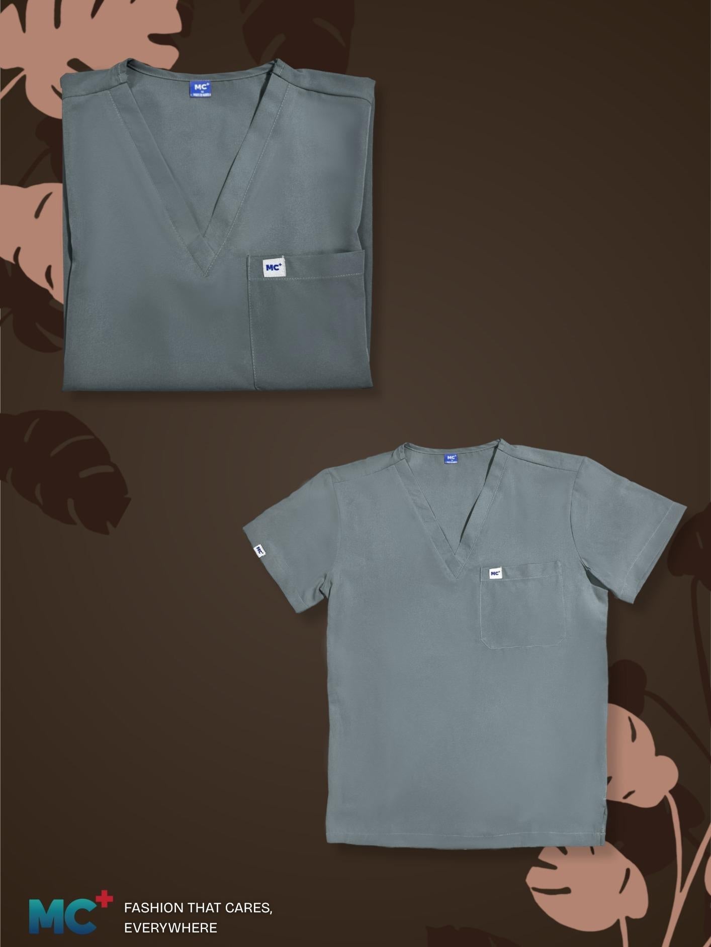 FlexMove Urban Steel V-Neck Tops Comfortable Durable Material Scrub Suit for Men