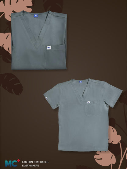 FlexMove Urban Steel V-Neck Tops Comfortable Durable Material Scrub Suit for Men