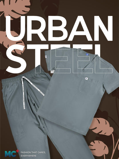 FlexMove Urban Steel V-Neck Tops Comfortable Durable Material Scrub Suit for Men