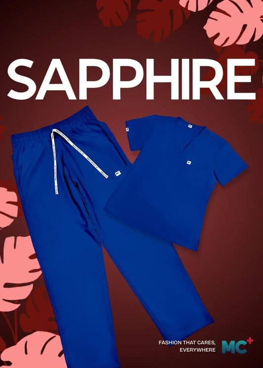 FlexMove Sapphire V-Neck Tops - Comfortable Durable Material Scrub Suit for Women