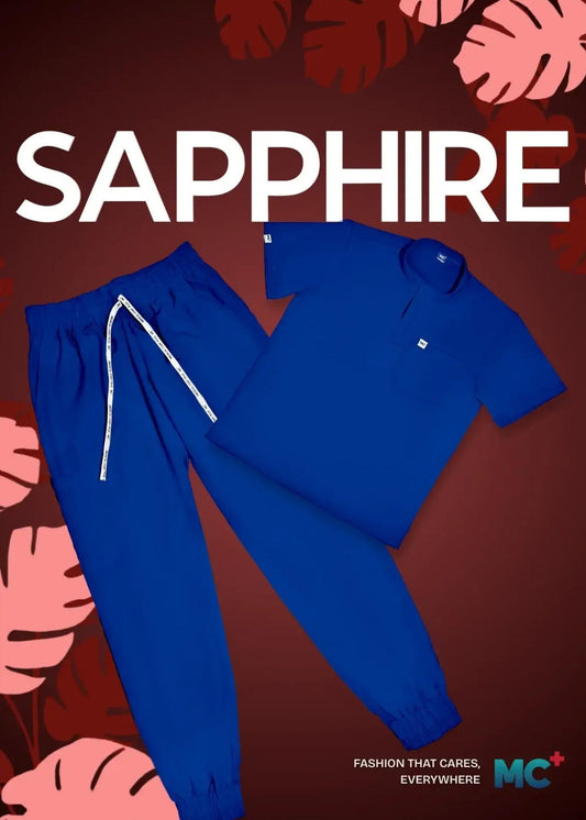 FlexMove Sapphire Mandarin Tops Comfortable Durable Material Scrub Suit for Men Ideal for Work Environments Reliability and Longevity
