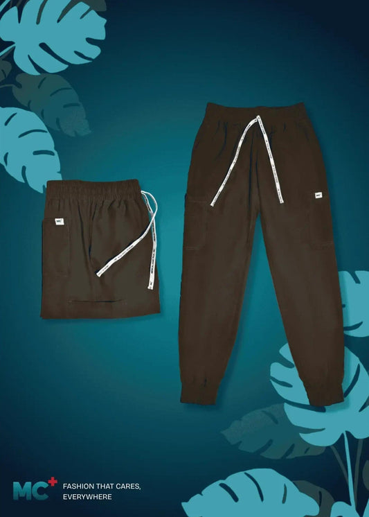 FlexMove Mocha Espresso Jogger Bottom Comfortable Durable Material Scrub Suit for Men