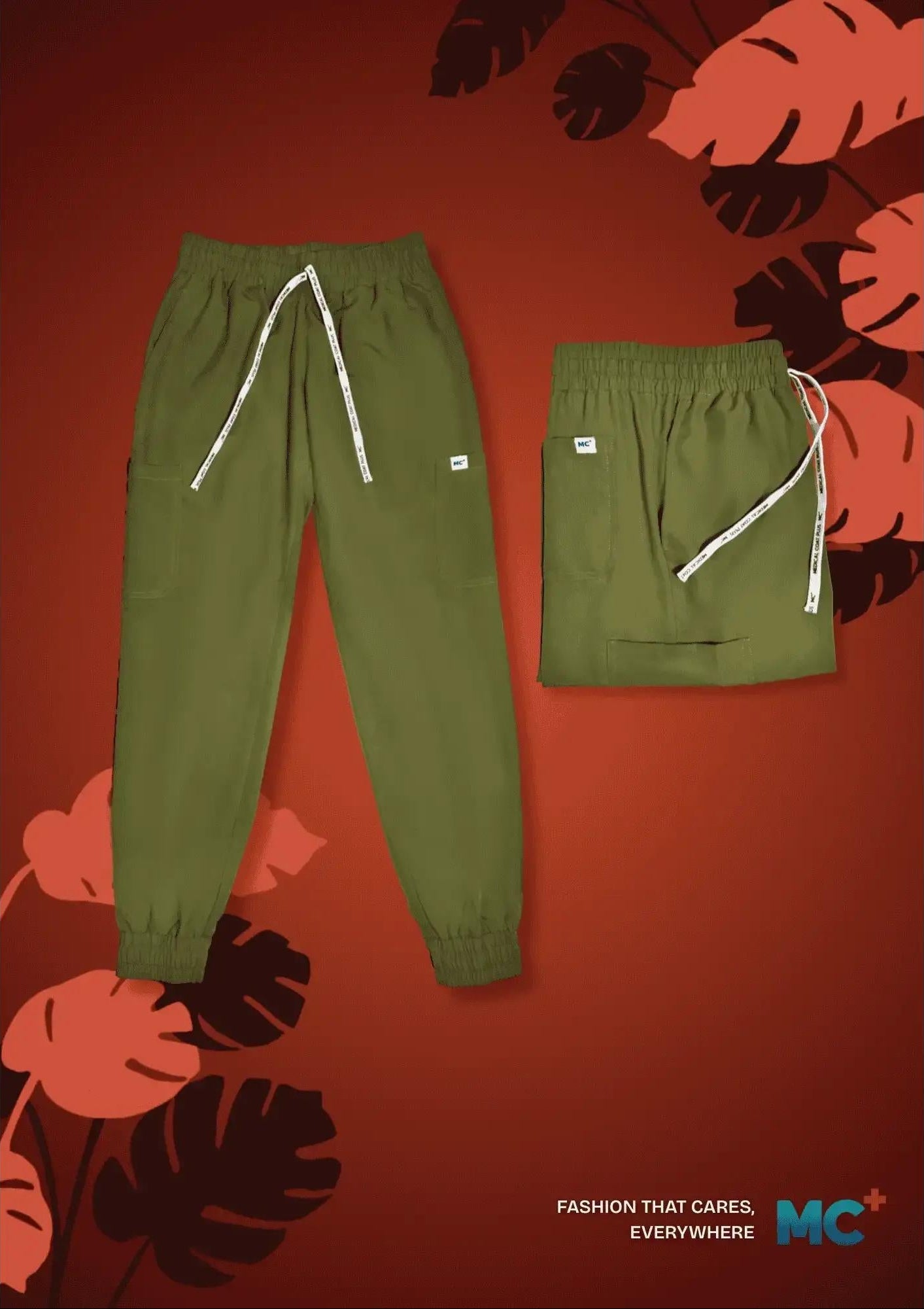 FlexMove Olive Grove Jogger Bottom Comfortable Durable Material Scrub Suit for Men