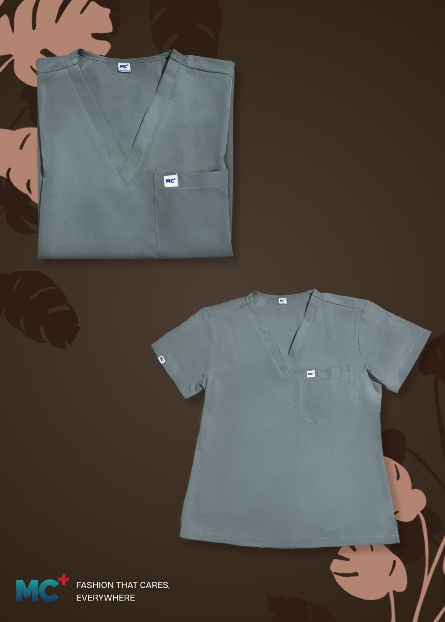 FlexMove Urban Steel V-Neck Tops - Comfortable Durable Material Scrub Suit for Women