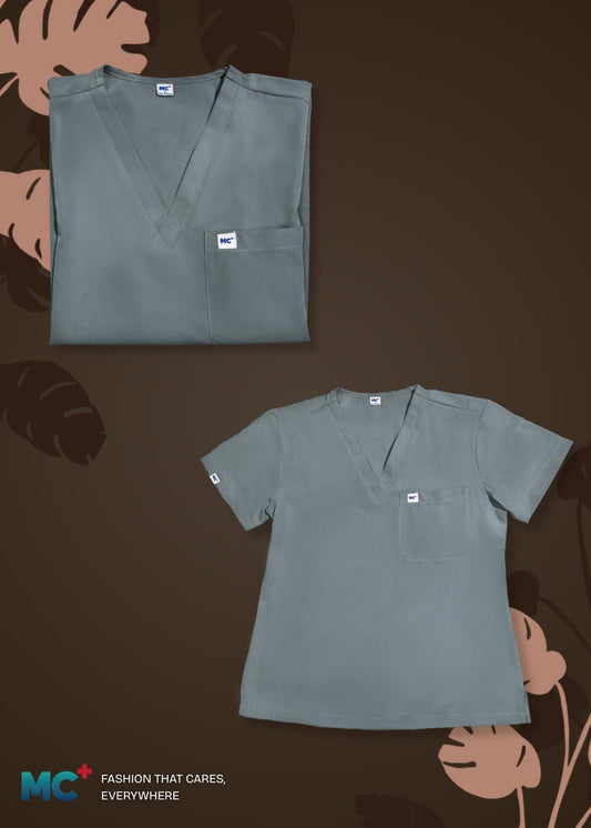 FlexMove Urban Steel V-Neck Tops - Comfortable Durable Material Scrub Suit for Women