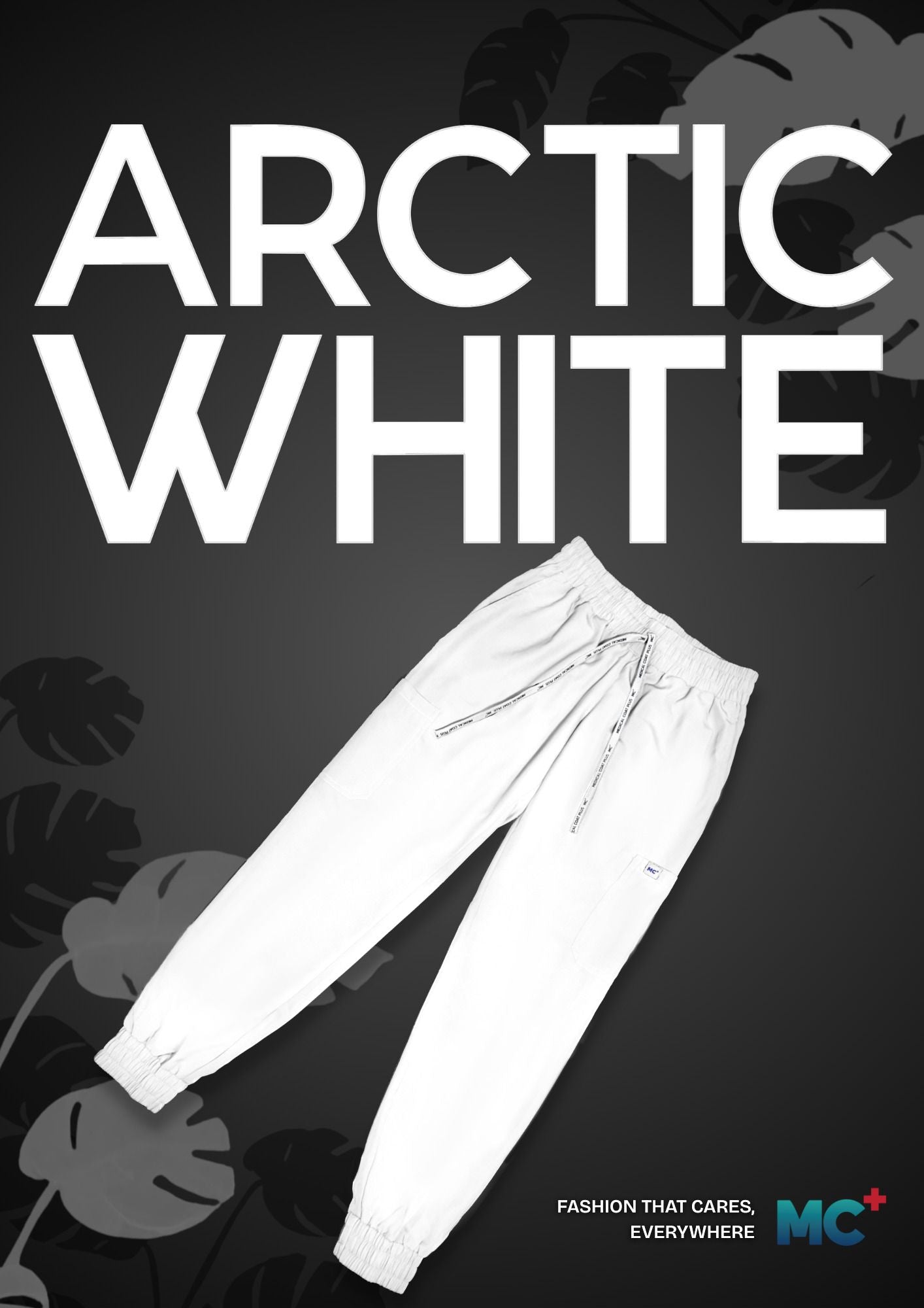 FlexMove Arctic White Jogger Bottom Comfortable Durable Material Scrub Suit for Men