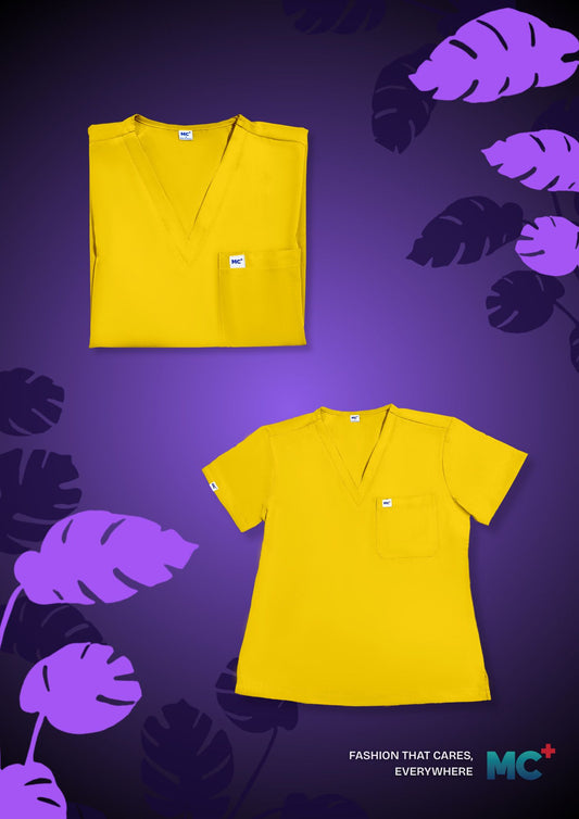 FlexMove Dayglow V-Neck Tops - Comfortable Durable Material Scrub Suit for Women