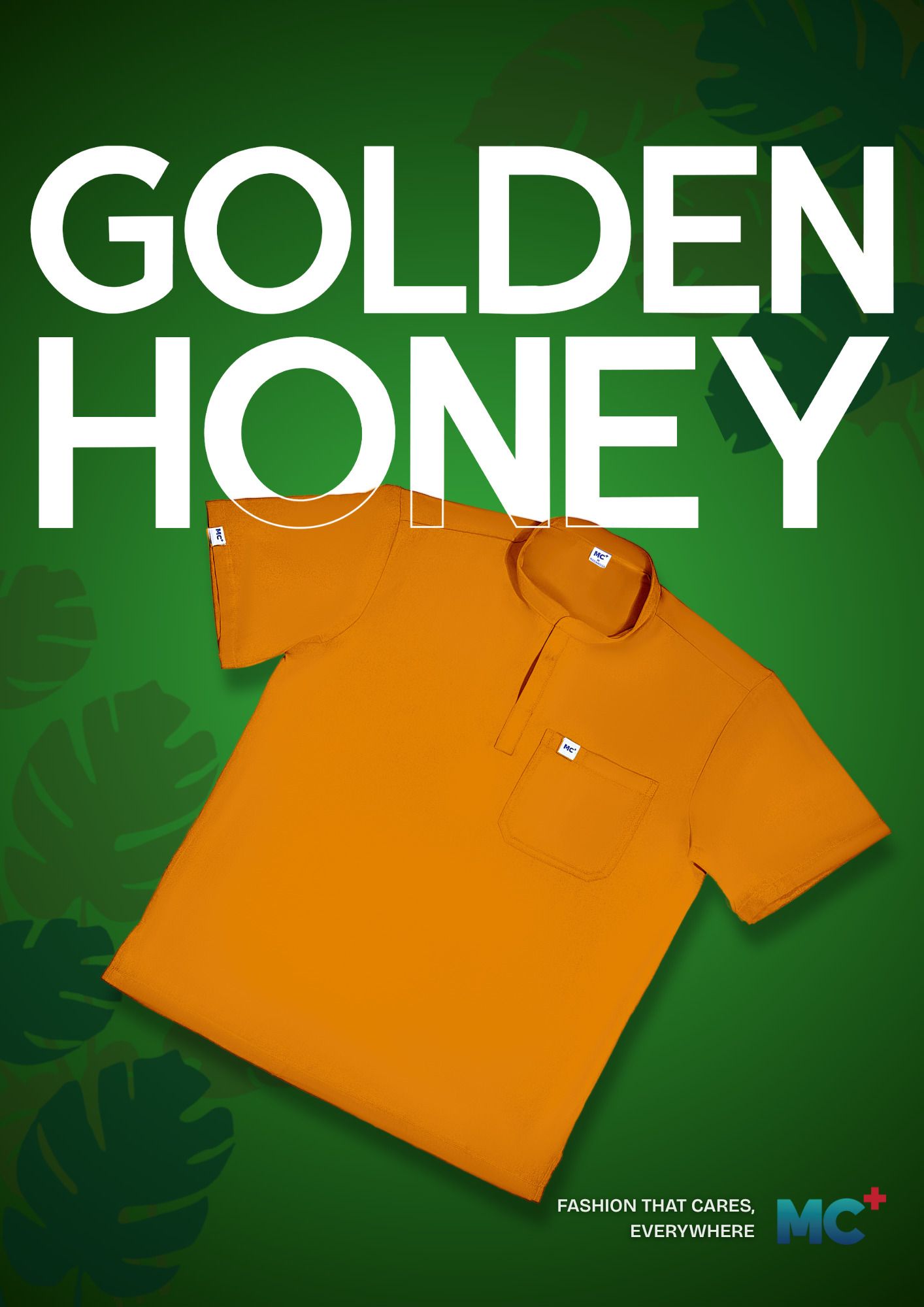 FlexMove Golden Honey Mandarin Tops Comfortable Durable Material Scrub Suit for Women Ideal for Work Environments Reliability and Longevity