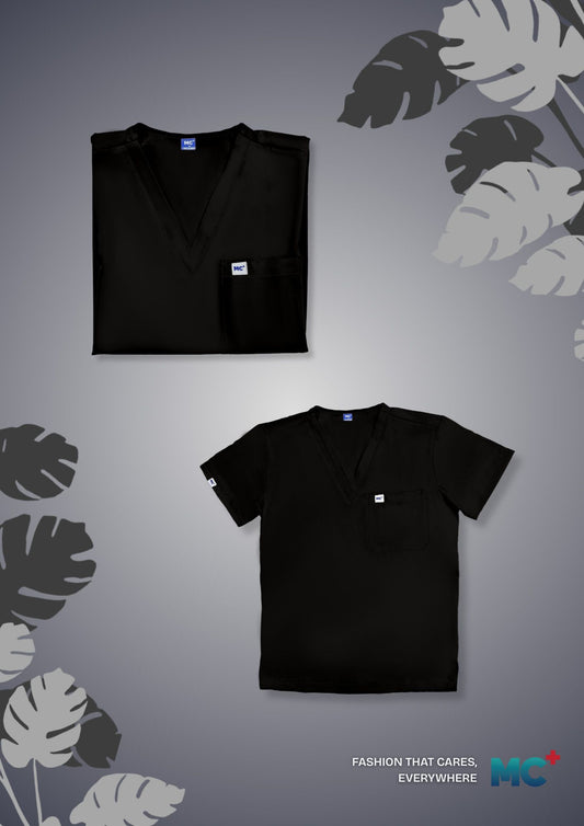 FlexMove Onyx V-Neck Tops Comfortable Durable Material Scrub Suit for Men