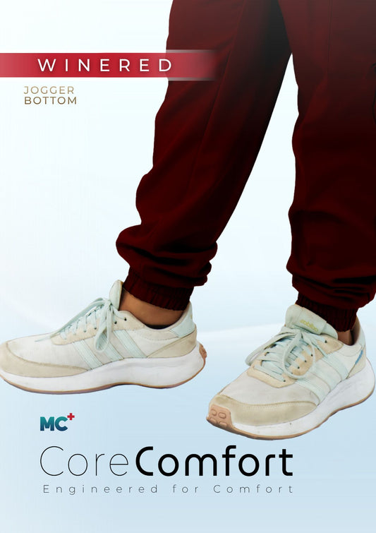 CoreComfort   Wine Red  Jogger  for Men Suitable for Medical Environments